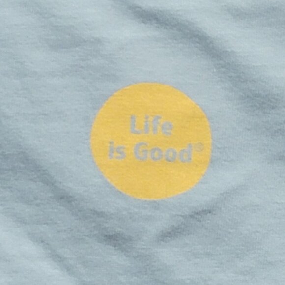 Life is Good Pale Green Classic Fit Hibiscus Flower V-Neck Long Sleeve Tee - XS - Picture 7 of 9